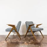 Customizable Pair Of Restored Mid Century "Bunny" Armchairs, 1970's