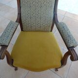 *Louis Philippe style Voltaire armchair in quality wood weathered by time - the backrest and l