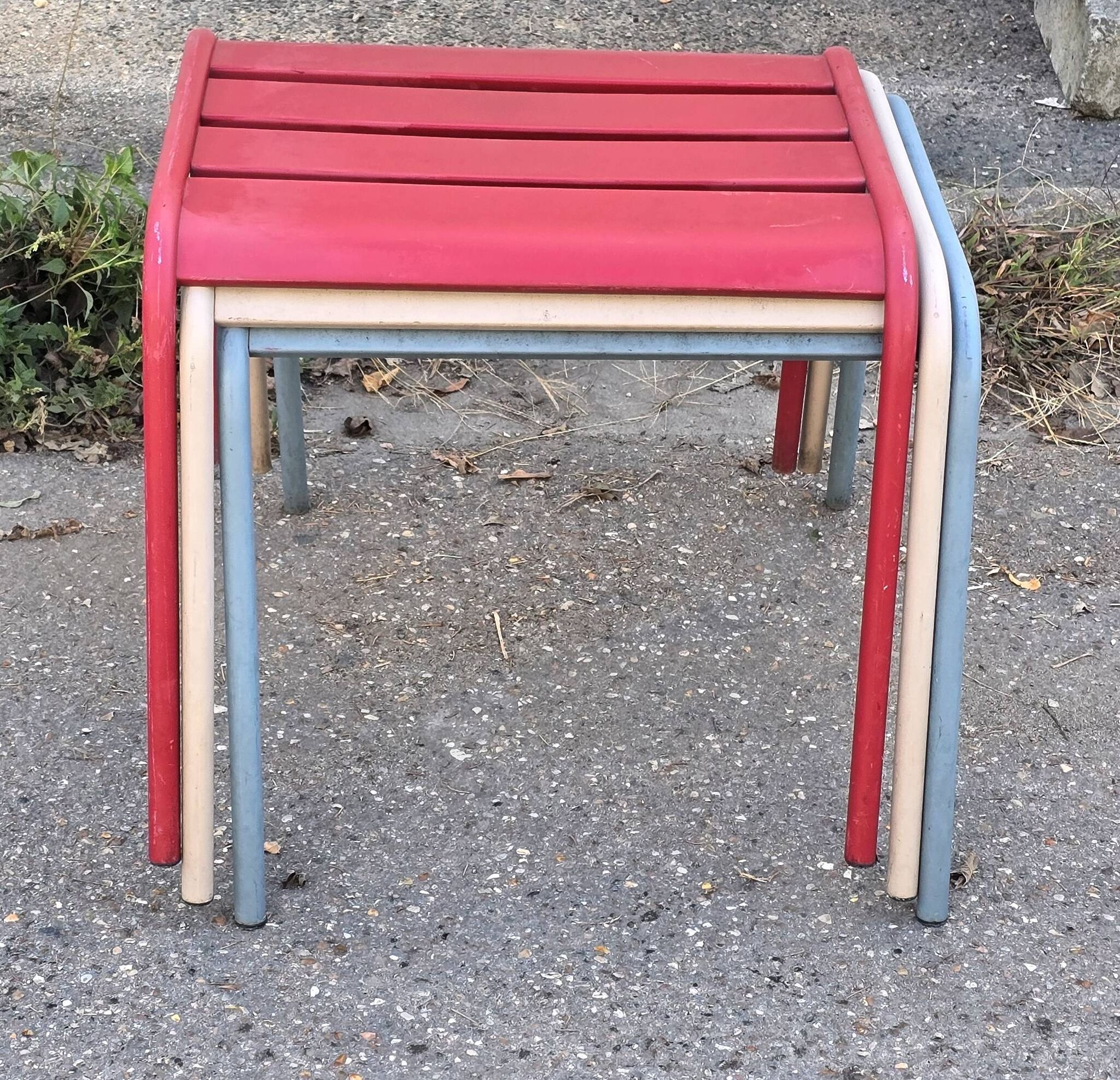 Set of 3 Fermob footrests