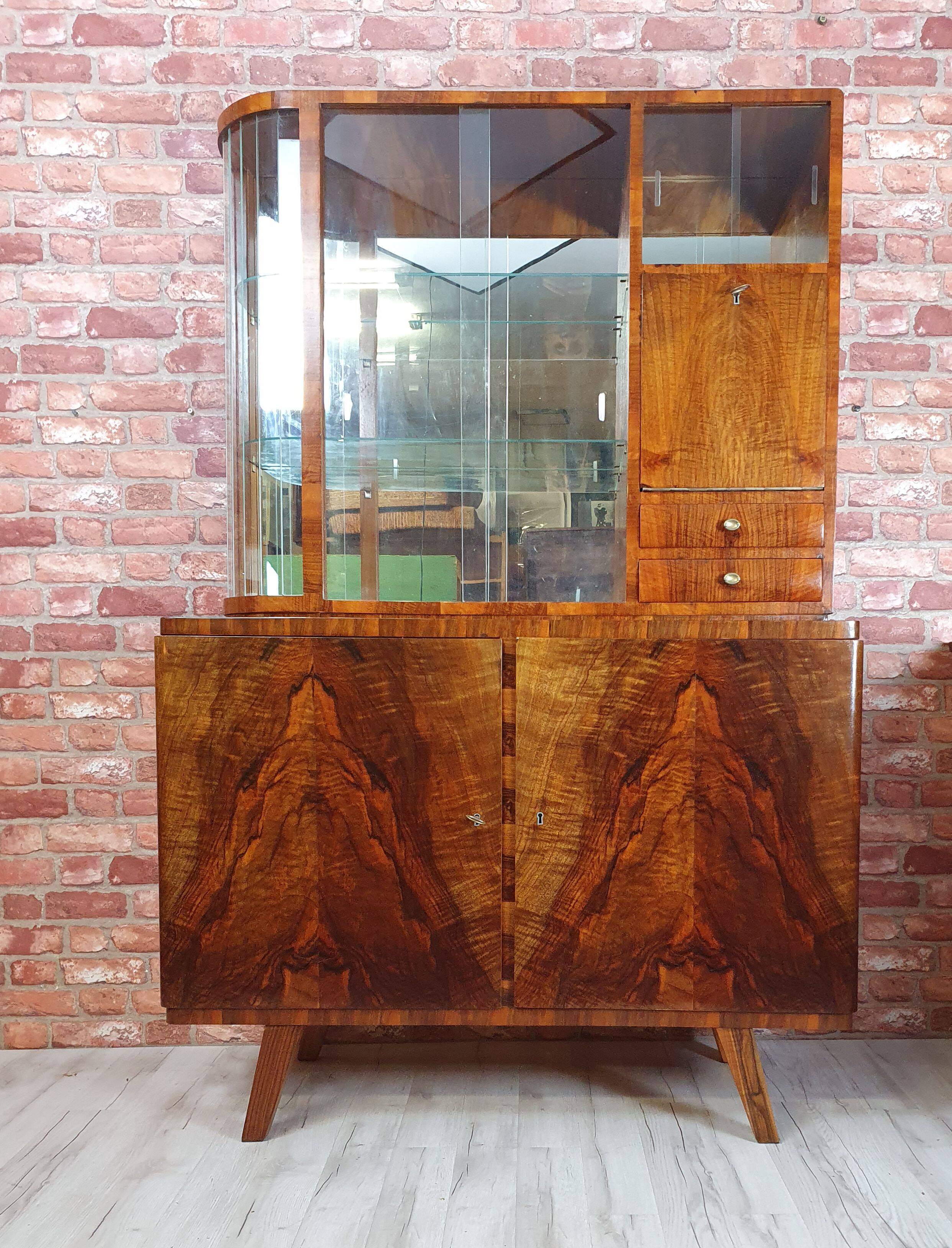 Renovated art deco highboard, Poland 1940