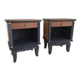 Art Deco walnut bedside tables.