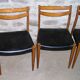 Scandinavian wood and leather chairs