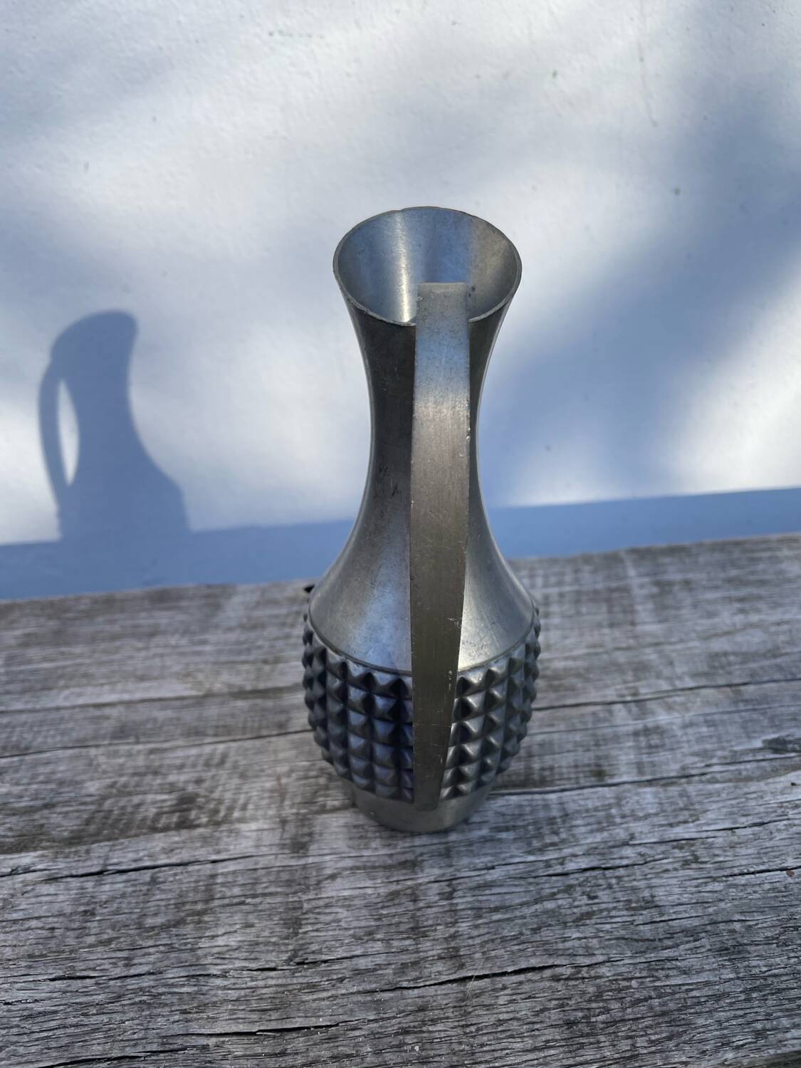 Small pewter vase signed Pewter Mastad Norway