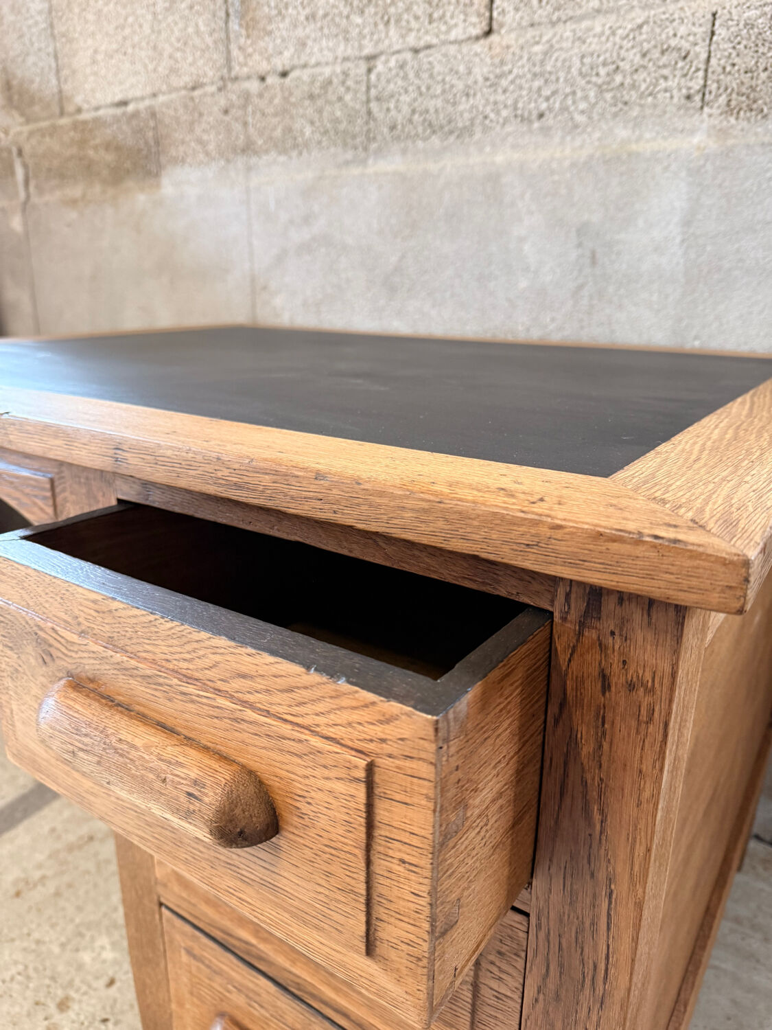 Antique solid oak desk – restored