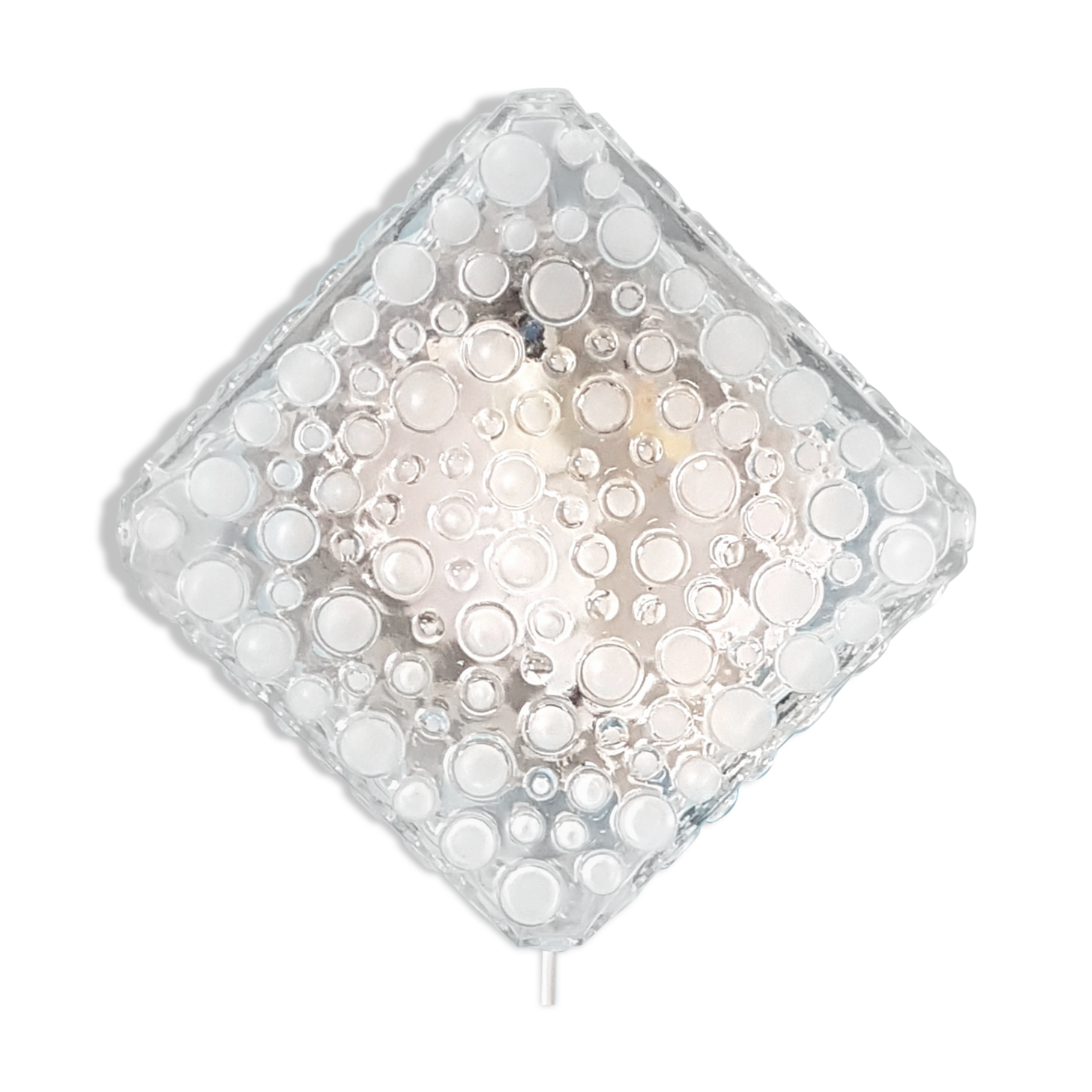 Applique en verre carré Glashutte Limburg Allemagne des années 1960