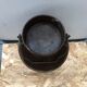 Old milk pot + metal lid vintage decoration