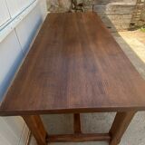 Farmhouse dining table in solid oak 1980