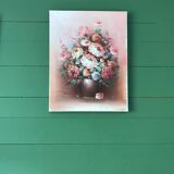 Oil on canvas bouquet of flowers