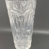Chiseled glass vase