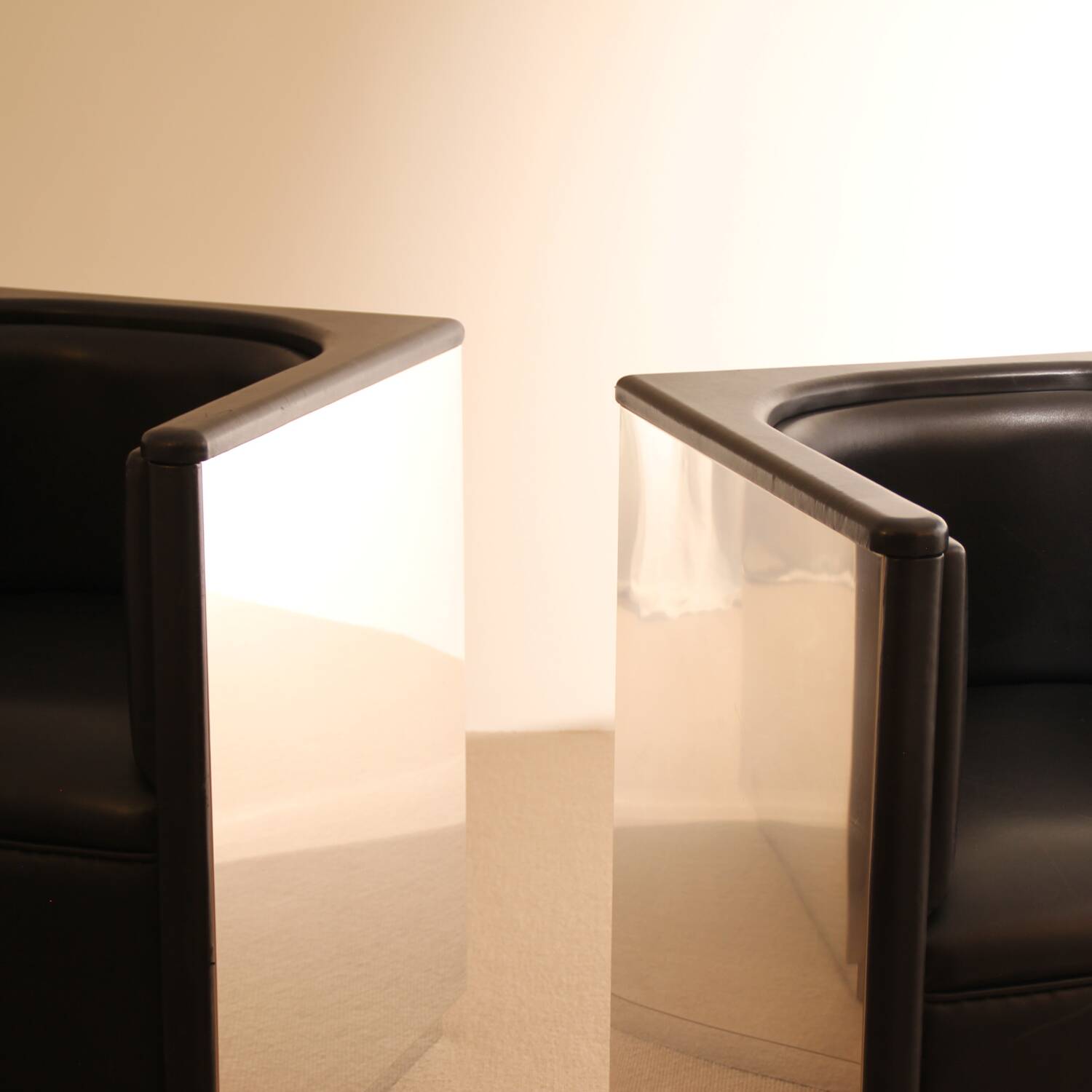 Pair of Inox Armchairs | Germany 1980s