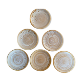 Rare 6 Niderviller Model Fauve Dessert Plates