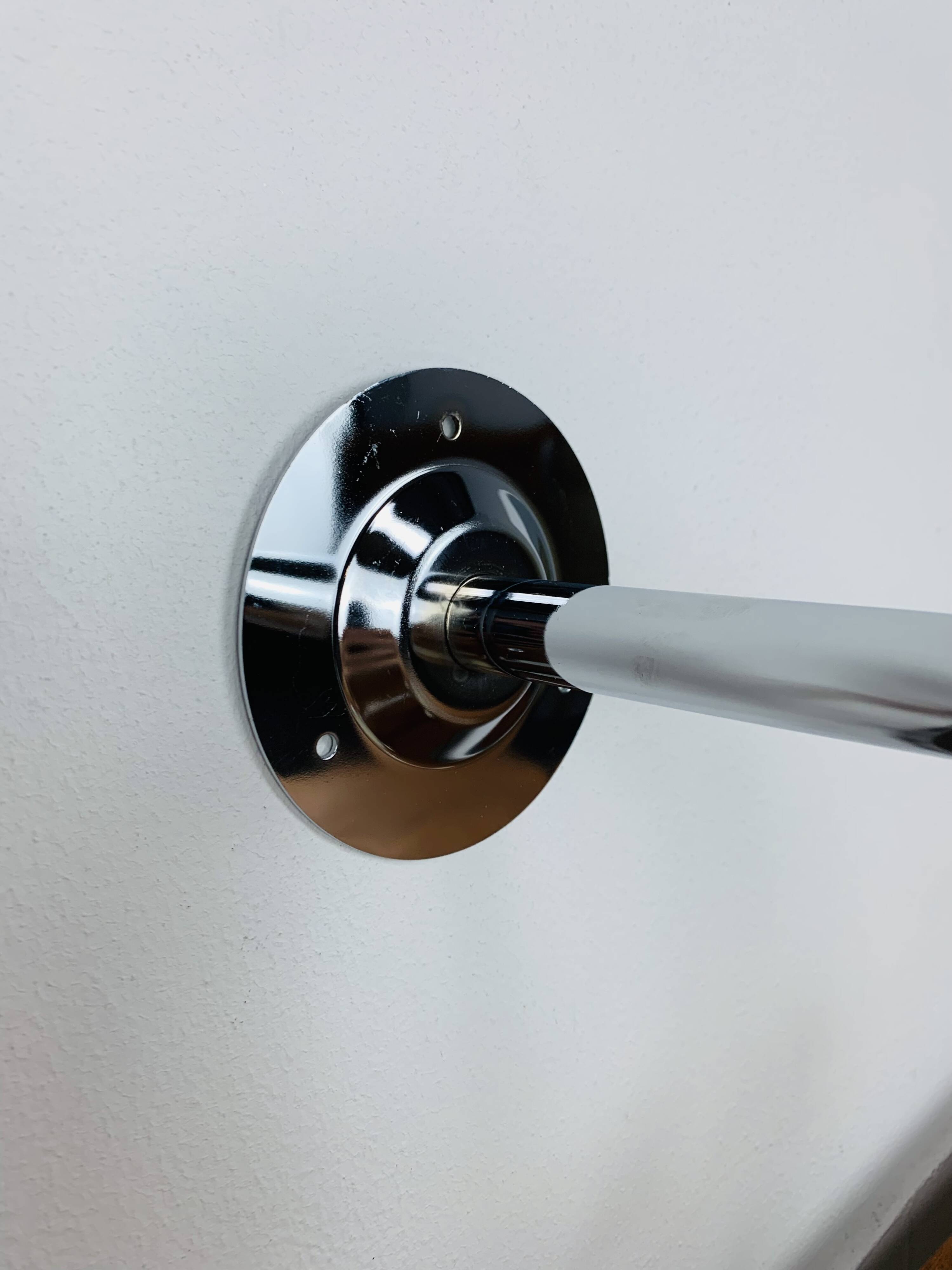 Sputnik wall coat rack, white and chrome, vintage