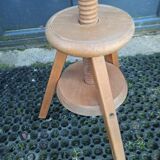 Tabouret à vis d'atelier en bois de 46 à 65 cm