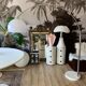 Floor lamp arch foot marble