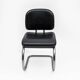 Six of Leatherette and Metal Chromed Cantilever Dining Chairs