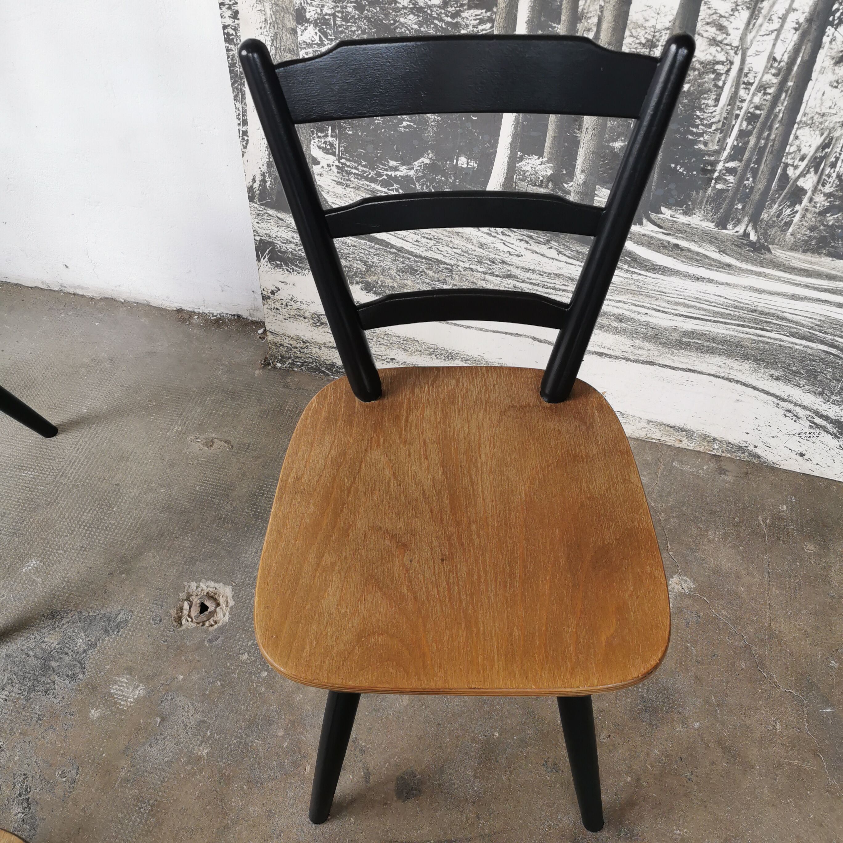 Set of 6 Scandinavian style bar chairs 1960/70