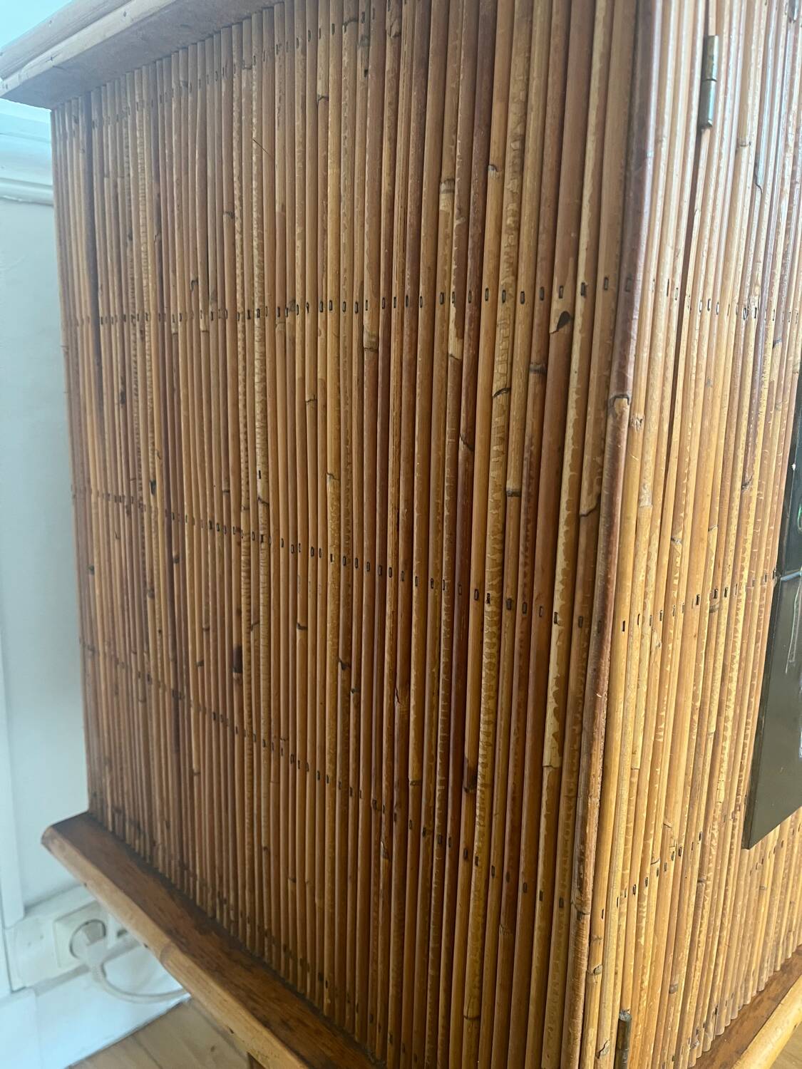 Enfilade en rotin Audoux et Minnet années 50