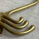 Adjustable nautical coat hook in solid brass