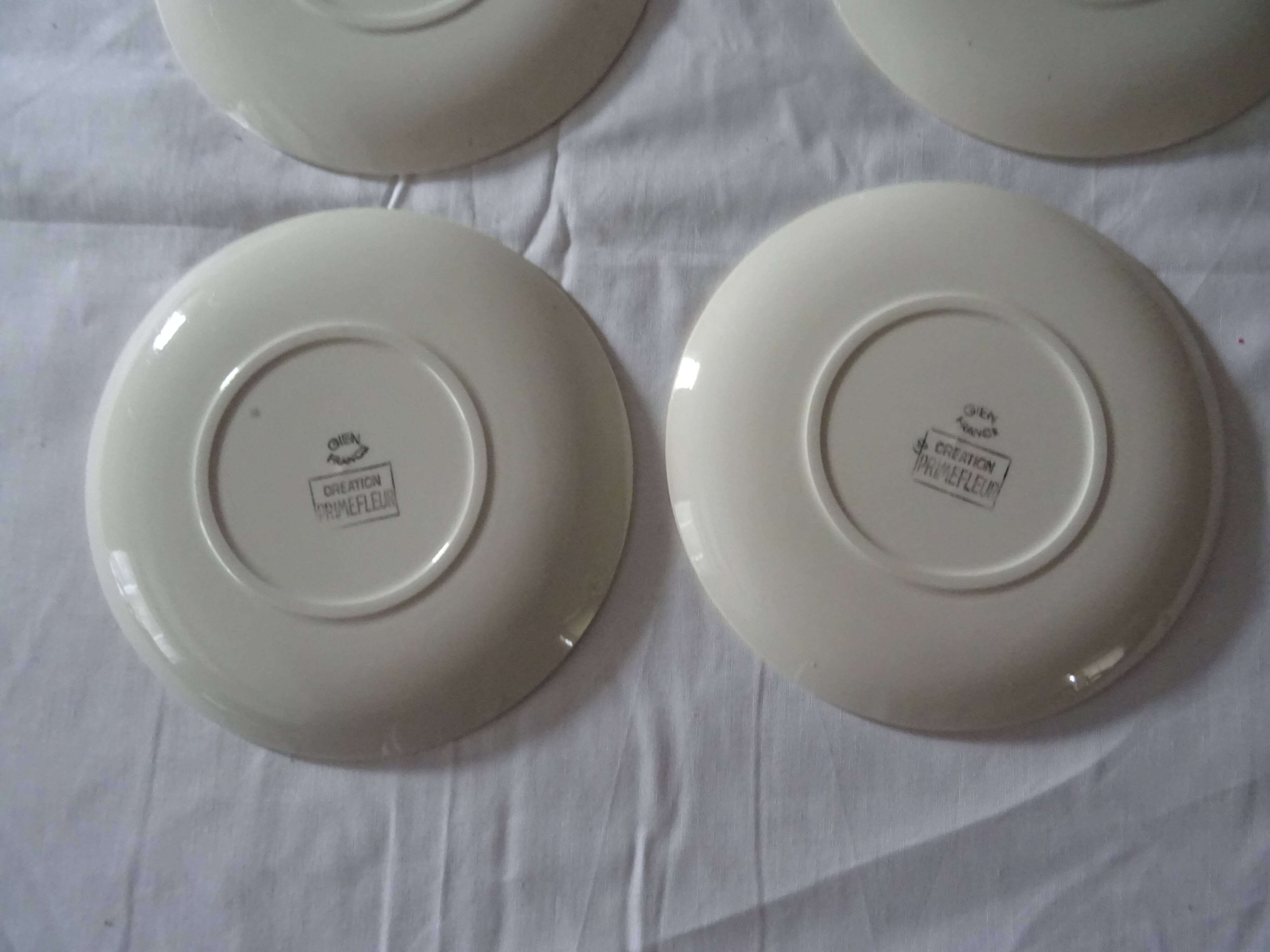 6 plates Gien le petit courrier des dames 446112 hat mode