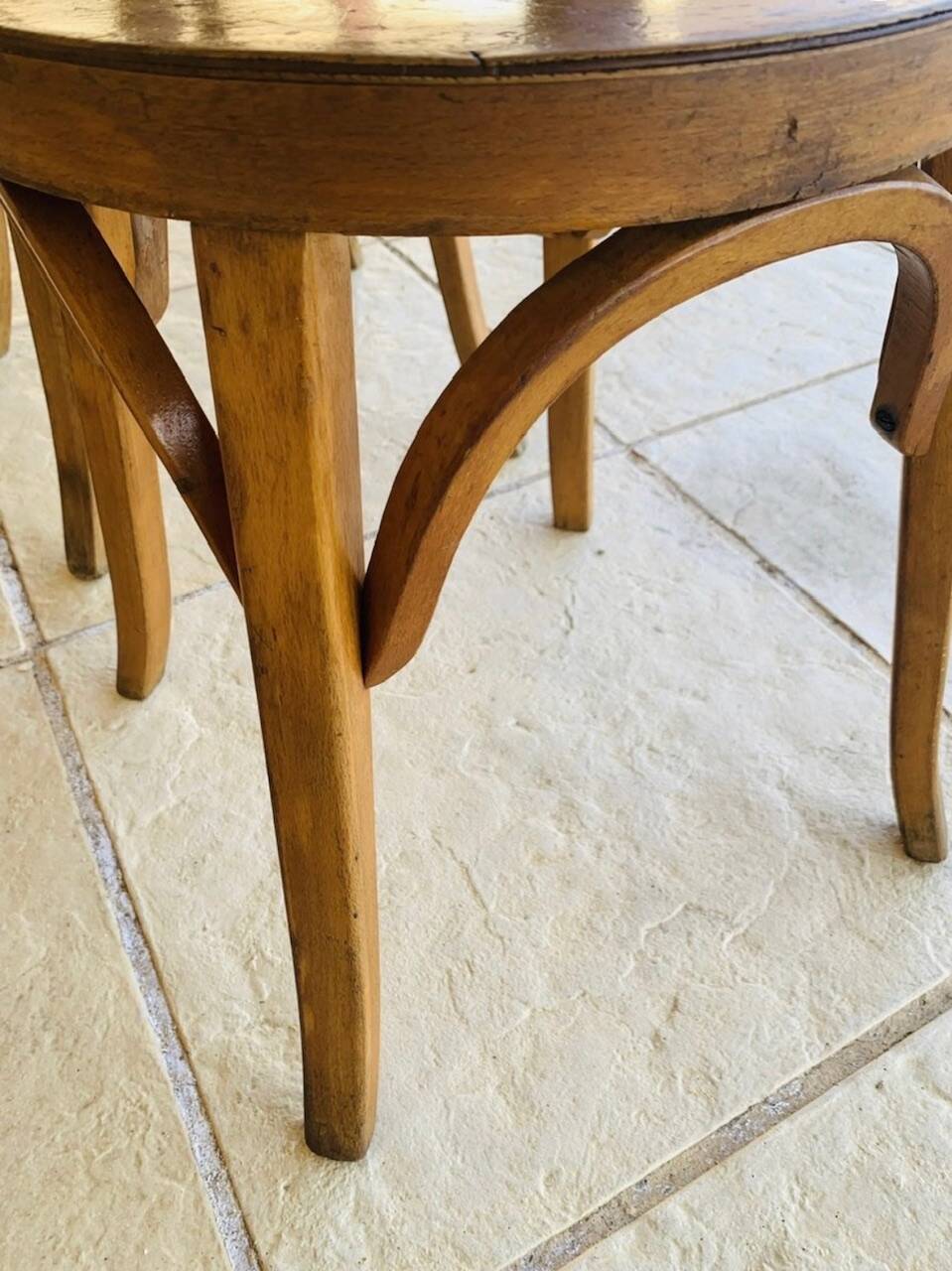 Pair of Vintage Baumann Stools, Model 92, Circa 50s/60s