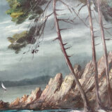 Marine painting on canvas