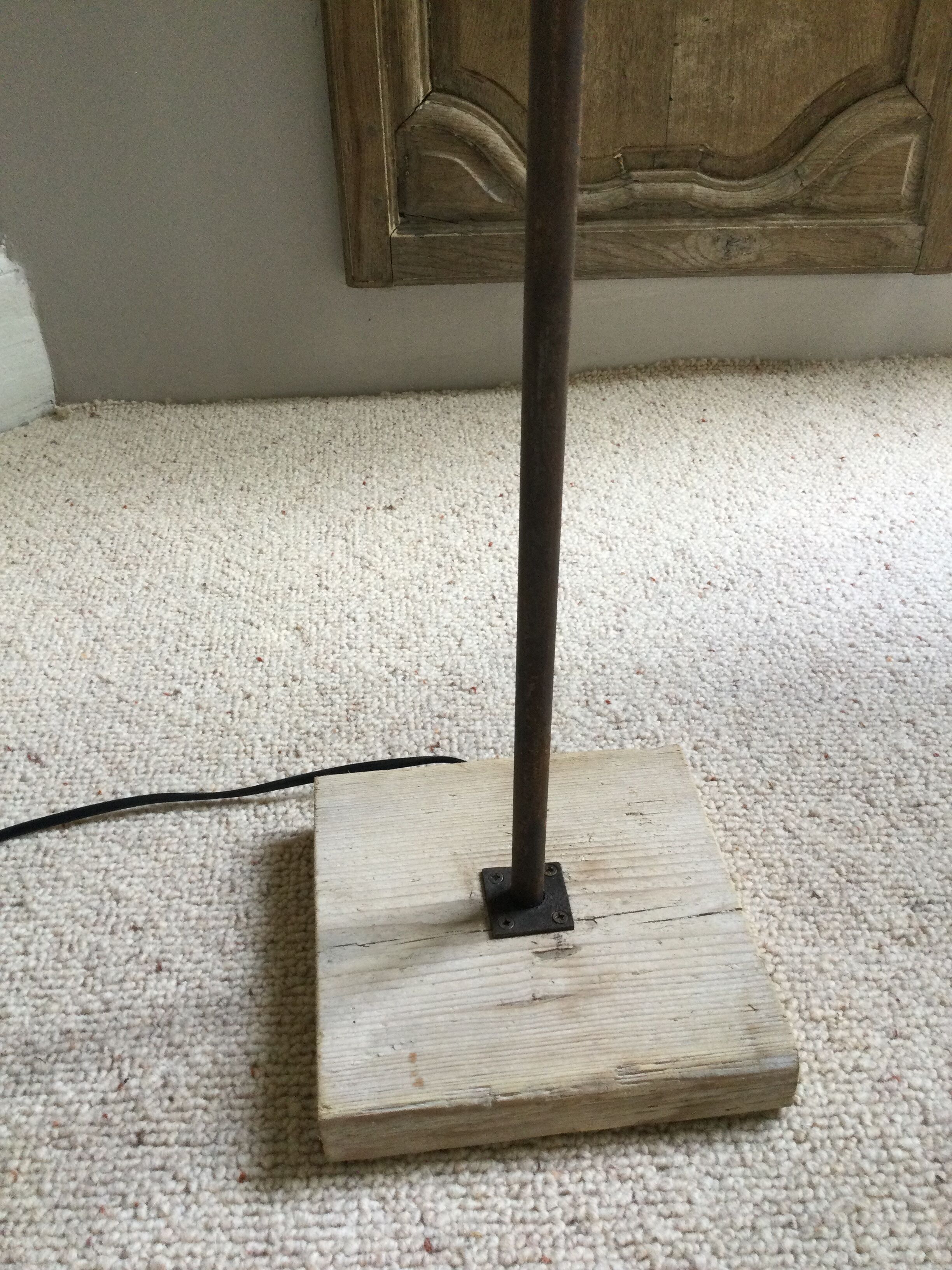Wooden floor lamp
