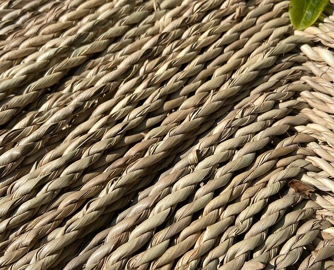 High wood and rope stool