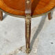Small side table in precious wood marquetry in the Louis XV style.