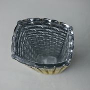 Golden Bamboo effect glass vase by Nachtmann, Germany, 1980