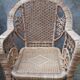 Peacock rattan garden set with bench and armchair