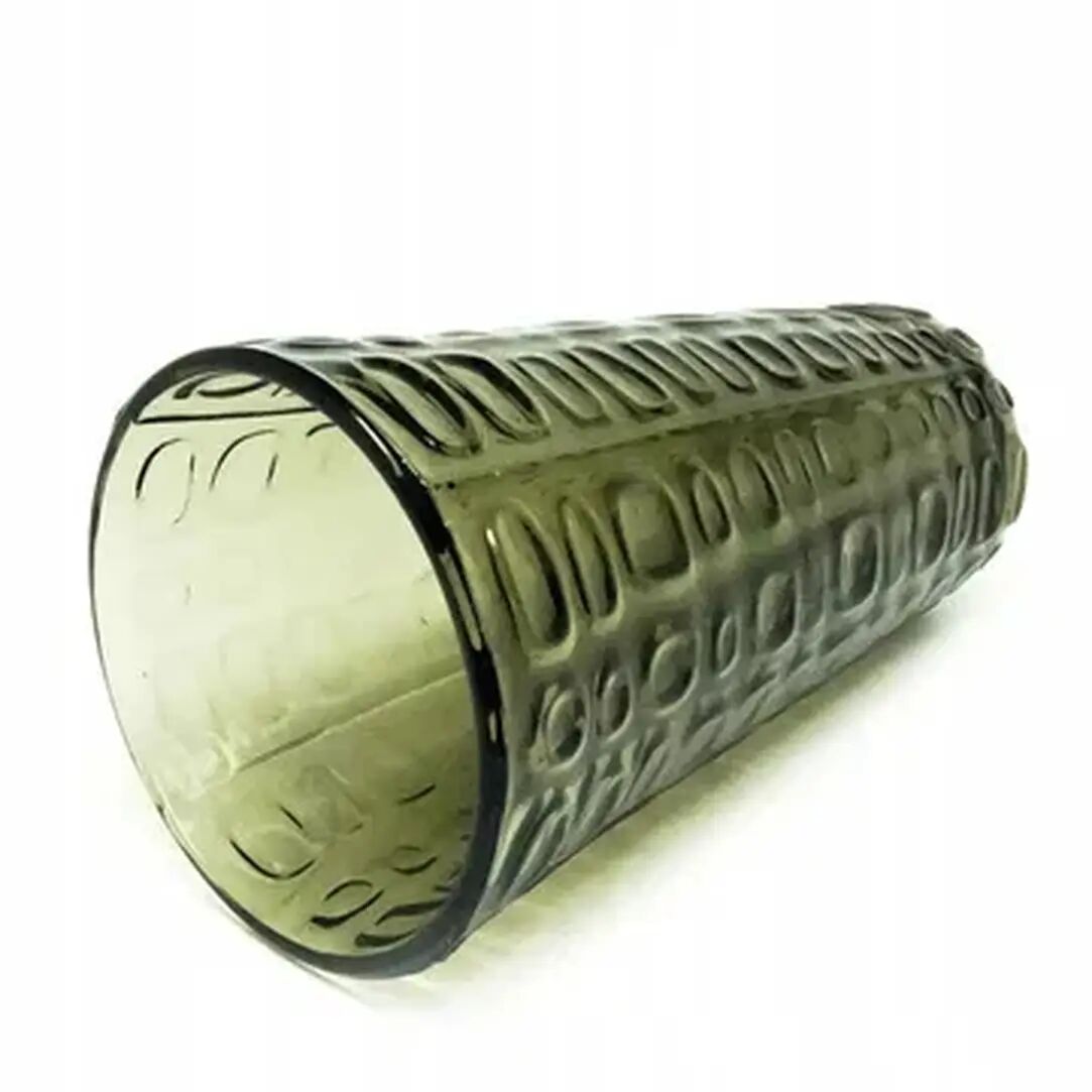 Vulkany vase, brutalism, green glass, Ząbkowice, Poland, 1970s