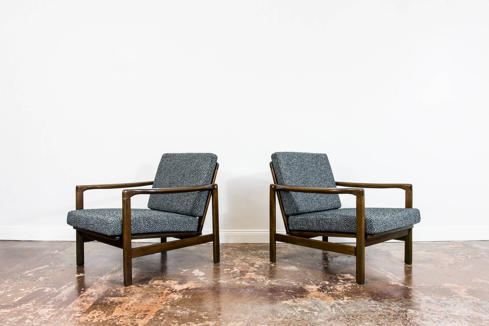 Mid Century Armchairs By Zenon Bączyk, 1960's, Set Of 2