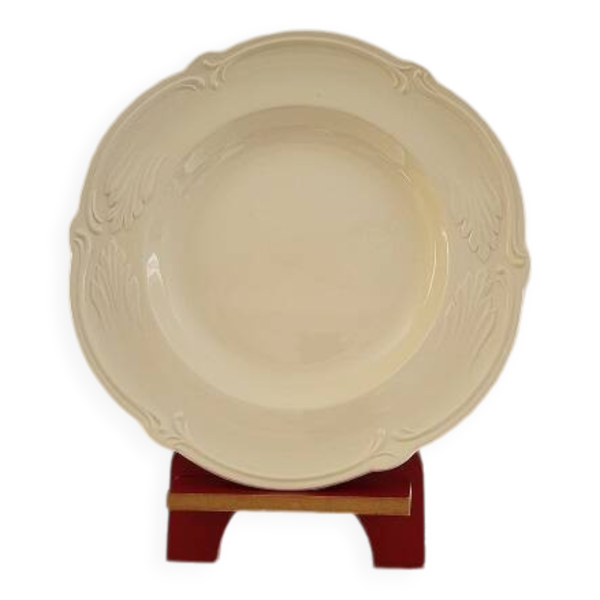 Plat de service rond en faïence de Gien Collection ''Rocaille