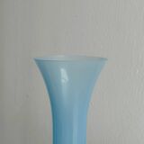 Blue opaline glass vase