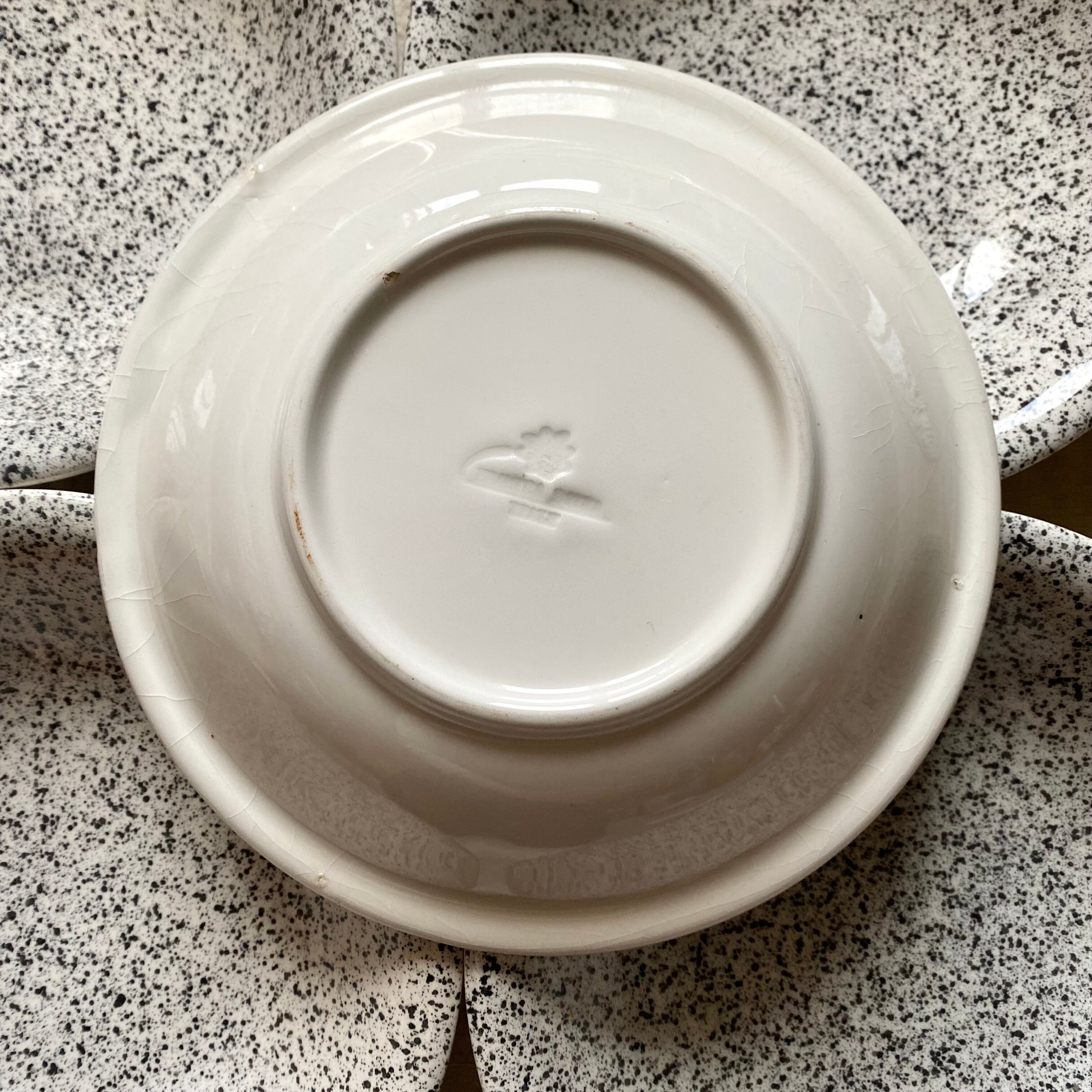 Black and white hollow plates 80s