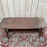 Table basse scandinave en acajou à double plateau