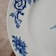 Large antique K&G Lunéville plate, blue floral decoration.