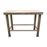 Vintage metal table from an industrial workshop for a makeover