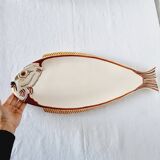 Impressive fish service 12 plates and 1 ceramic tray Author Quimper 1970s.