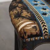 Set of 4 antique French Napoleon III chairs inlaid with mother-of-pearl