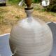 large stoneware lamp signed stoneware from Marais France