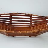 Empty basket vintage bamboo pocket