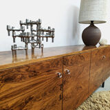 Vintage wooden sideboard credenza 1970