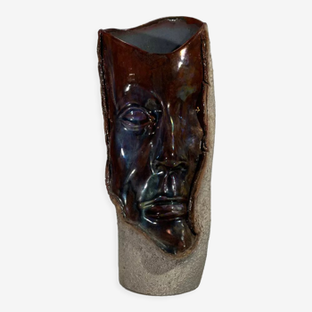 Vase visage vintage