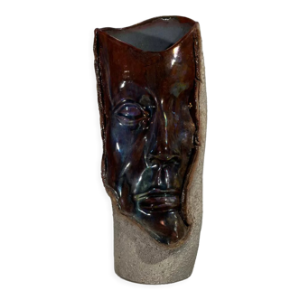 Vase visage vintage