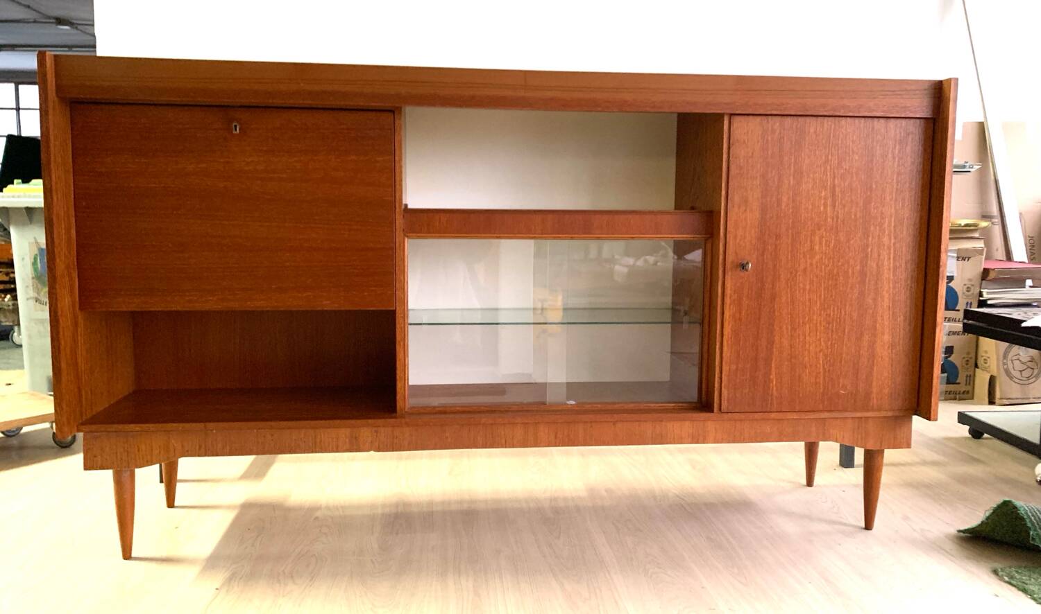 Vintage Scandinavian teak library