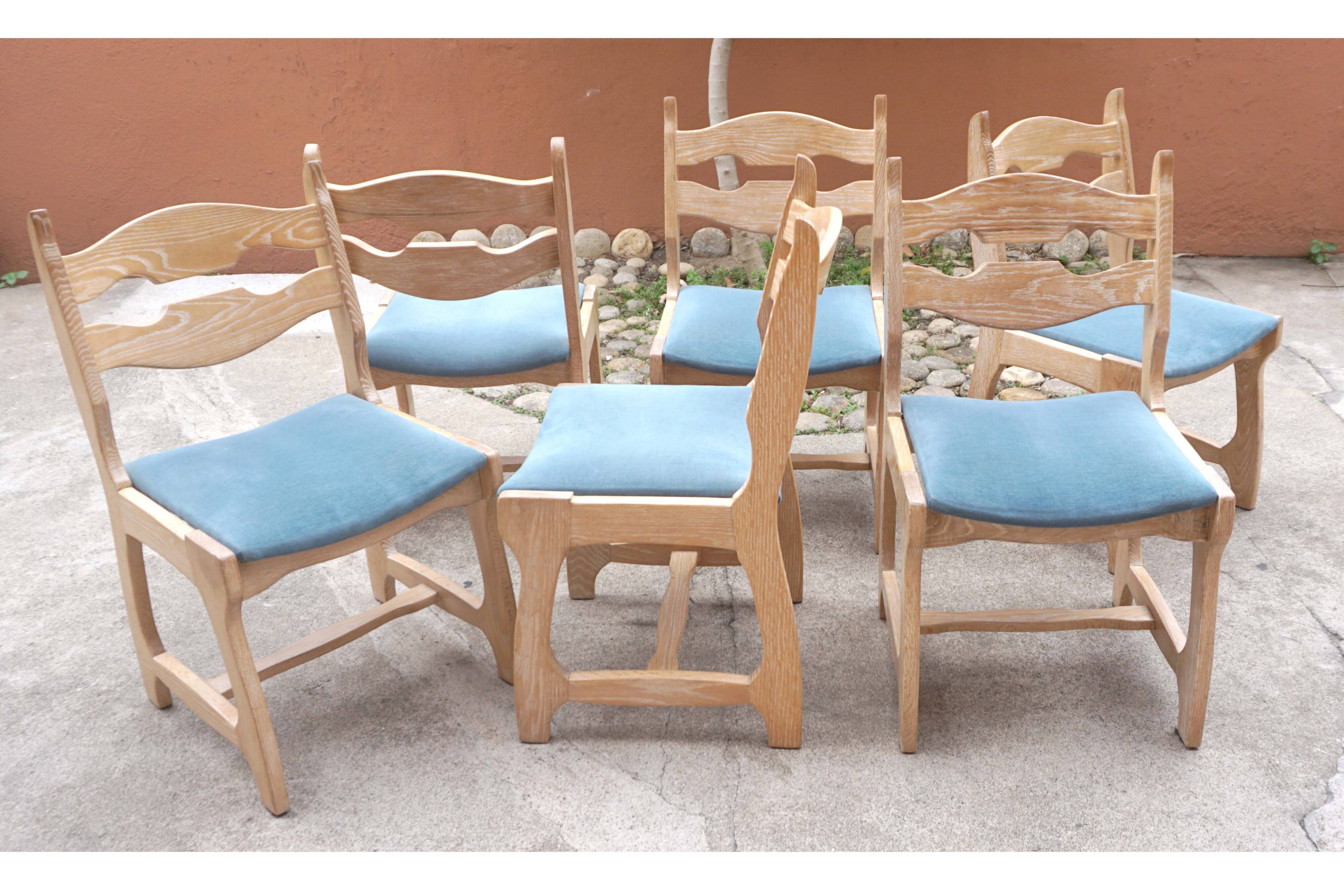 Chairs (x6) Guillerme & Chambron mod. “Lorraine”
