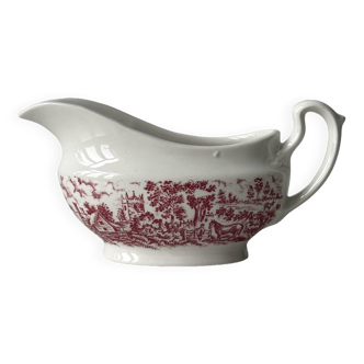 Porcelain gravy boat 'The constable series Bicentennial' pink