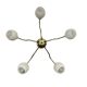 vintage 'gold' chandelier / pendant with mint blue accent