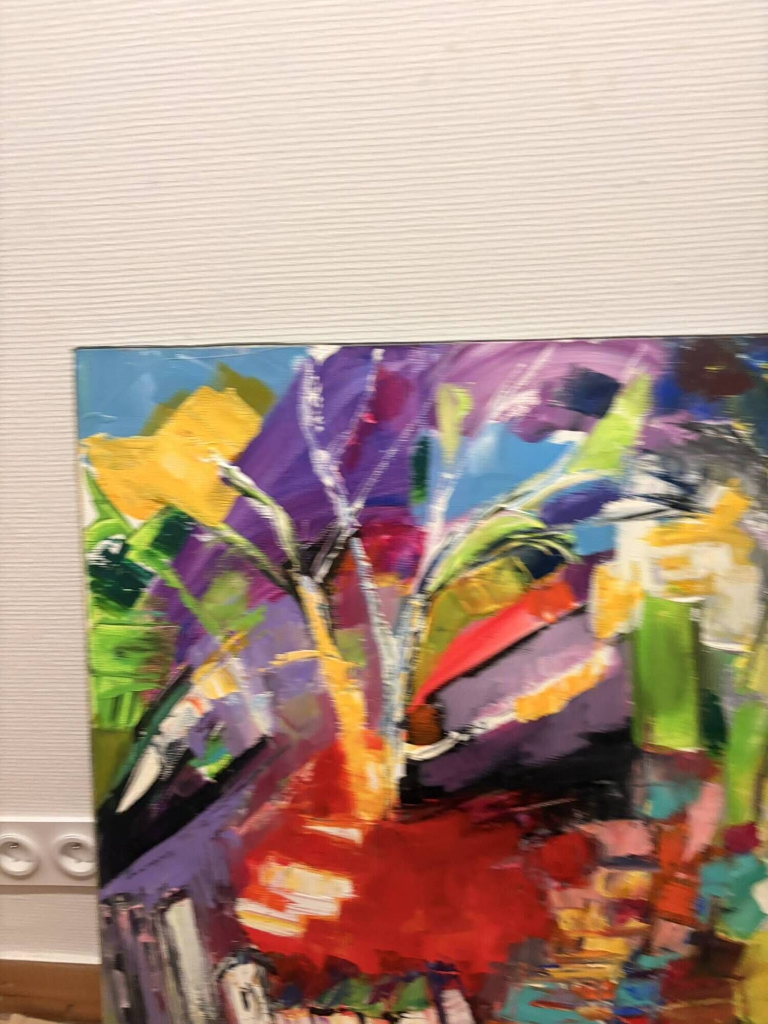 Oil Painting Canvas Deloison Abstract Early Spring Tree
